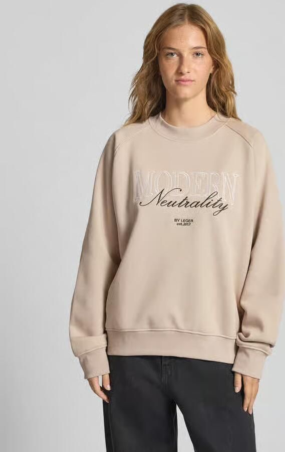 LeGer Oversized sweatshirt met ribboorden model 'Maxime' - Foto 2