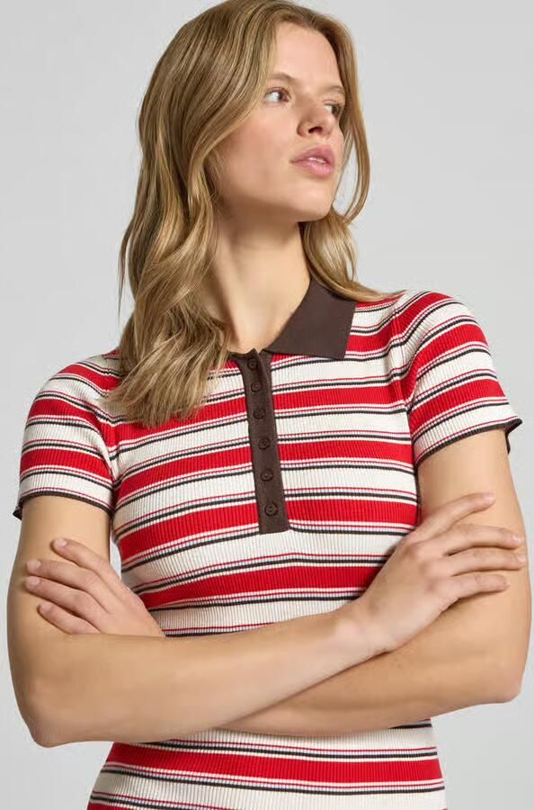 LeGer Polojurk van viscosemix met korte knoopsluiting model 'Elenia'