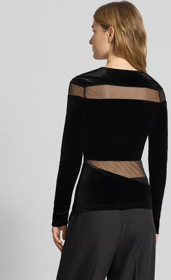 LeGer by Lena Gercke Semi-transparant shirt met lange mouwen model 'Fray'