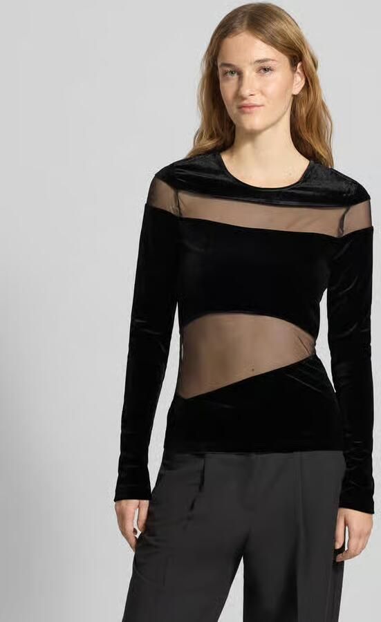 LeGer by Lena Gercke Semi-transparant shirt met lange mouwen model 'Fray' - Foto 2