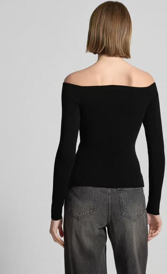 LeGer by Lena Gercke Shirt met lange mouwen en carmenhals model 'Evelin Jumper'