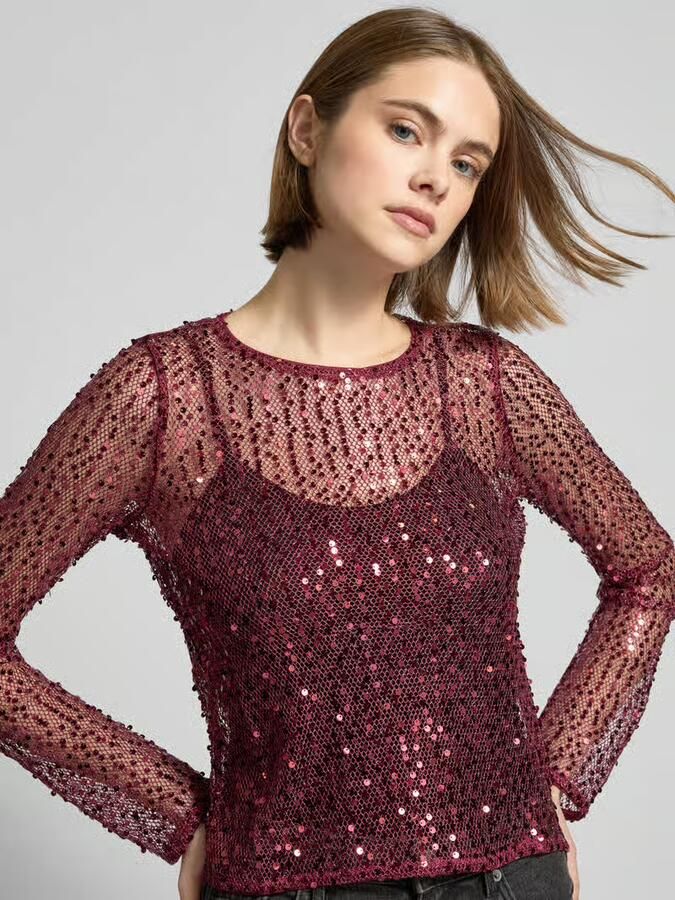 LeGer by Lena Gercke Shirt met lange mouwen en pailletten model 'Mareen' - Foto 2