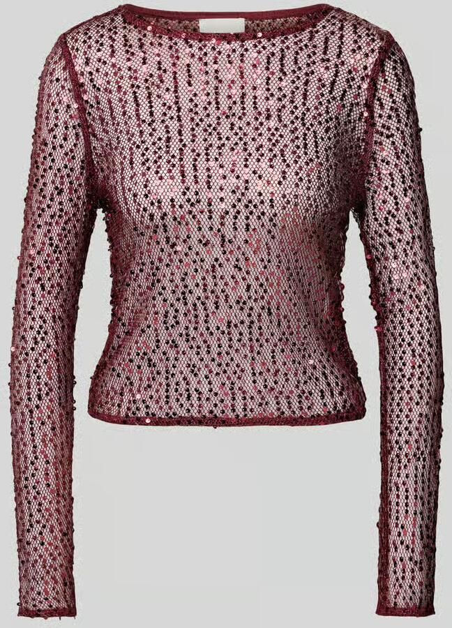 LeGer by Lena Gercke Shirt met lange mouwen en pailletten model 'Mareen' - Foto 3