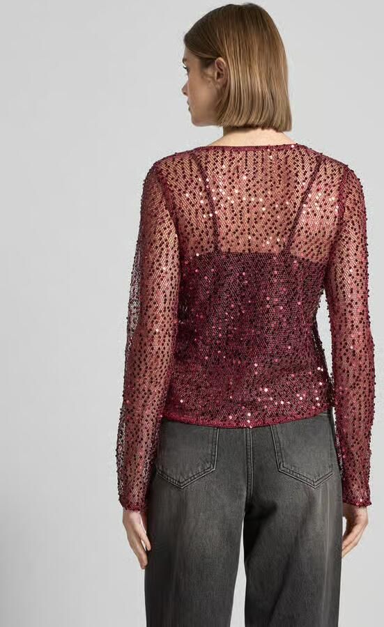 LeGer by Lena Gercke Shirt met lange mouwen en pailletten model 'Mareen' - Foto 4