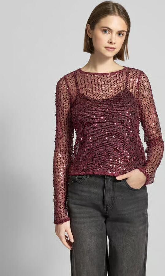 LeGer by Lena Gercke Shirt met lange mouwen en pailletten model 'Mareen' - Foto 5