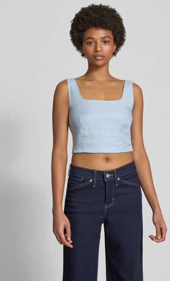 LeGer Slim fit blousetop met vierkante hals model 'Majella' - Foto 2