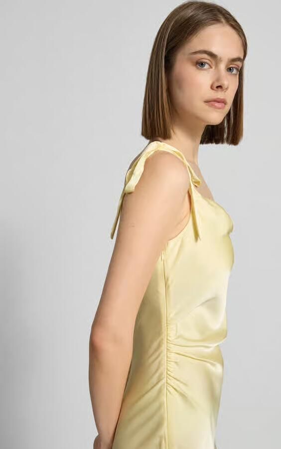 LeGer slim fit midi-jurk van satijn model 'Maxima'