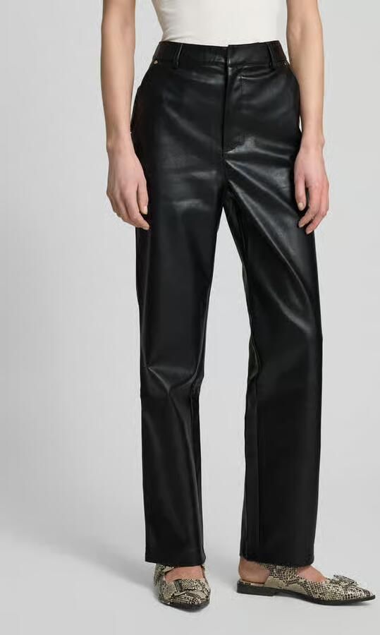 LeGer Stoffen broek in leerlook model 'Insa' Studio-collectie - Foto 3
