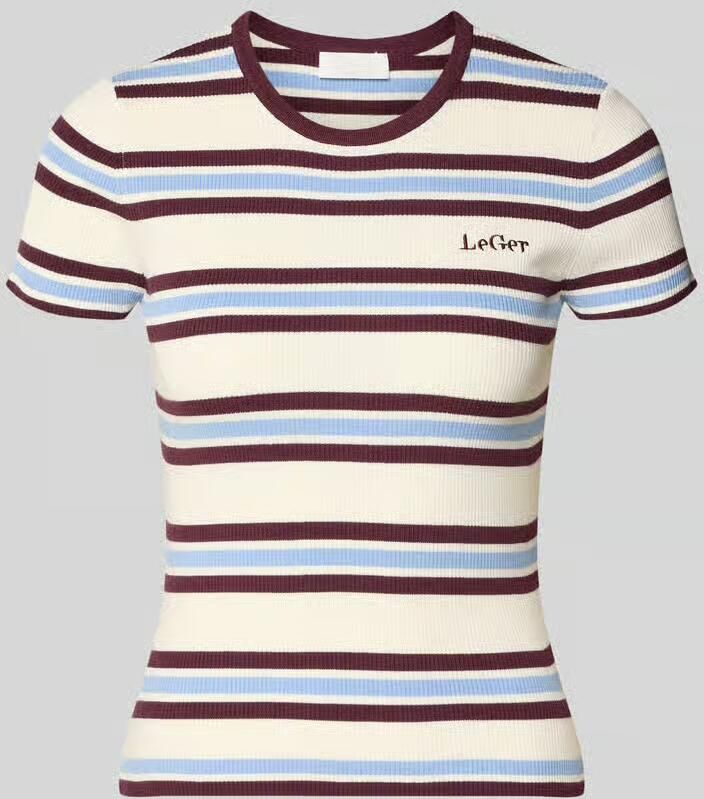 LeGer T-shirt met logo-stitching model 'Danielle'