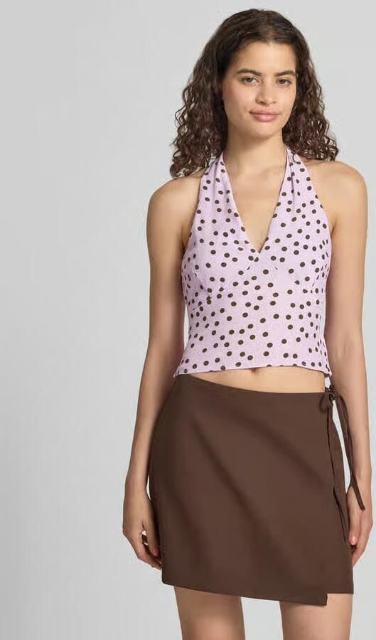 LeGer top met halter van viscose in all-over look model 'Fleur' - Foto 3