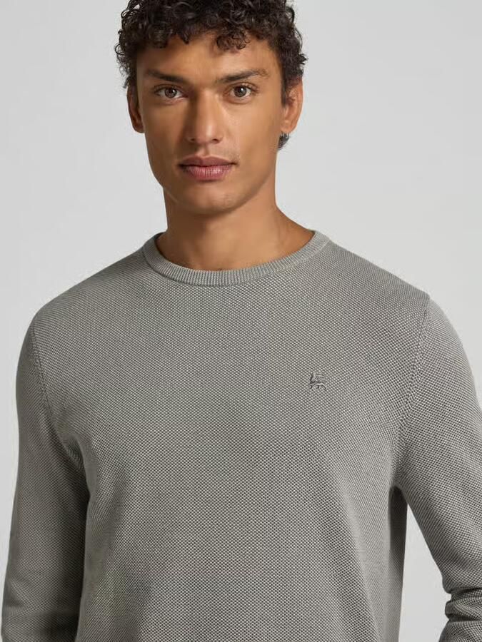 Lerros Gebreide pullover met labelstitching - Foto 2