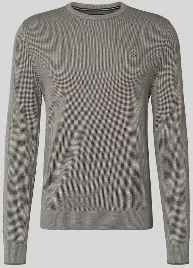 Lerros Gebreide pullover met labelstitching