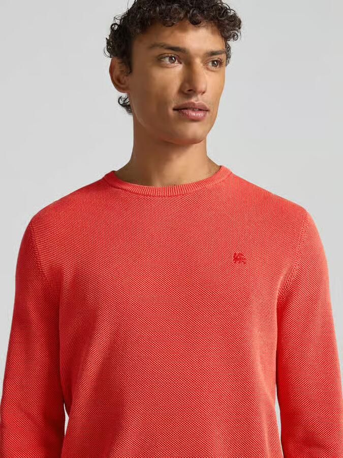 Lerros Gebreide pullover met labelstitching - Foto 2