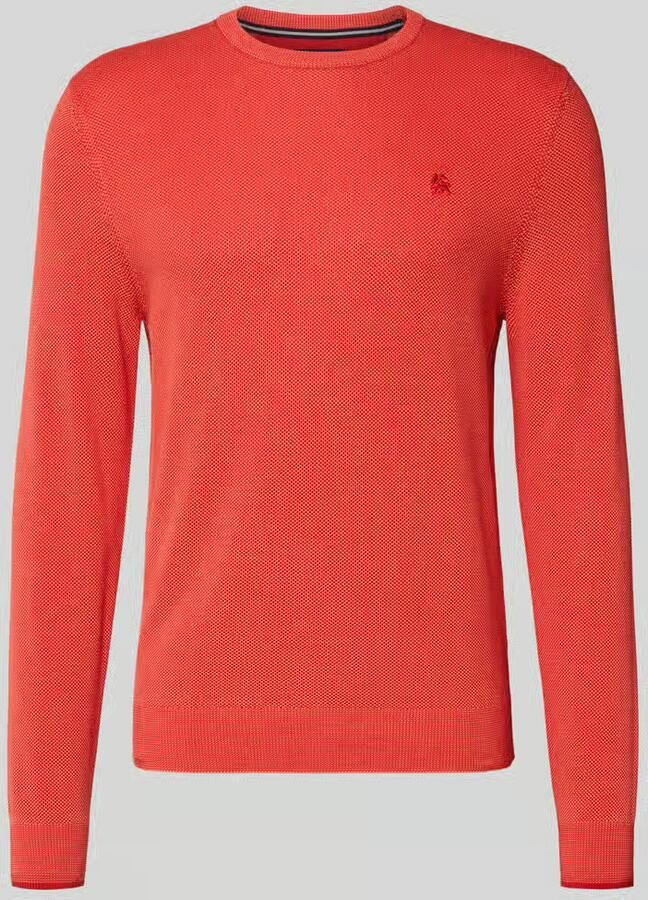 Lerros Gebreide pullover met labelstitching