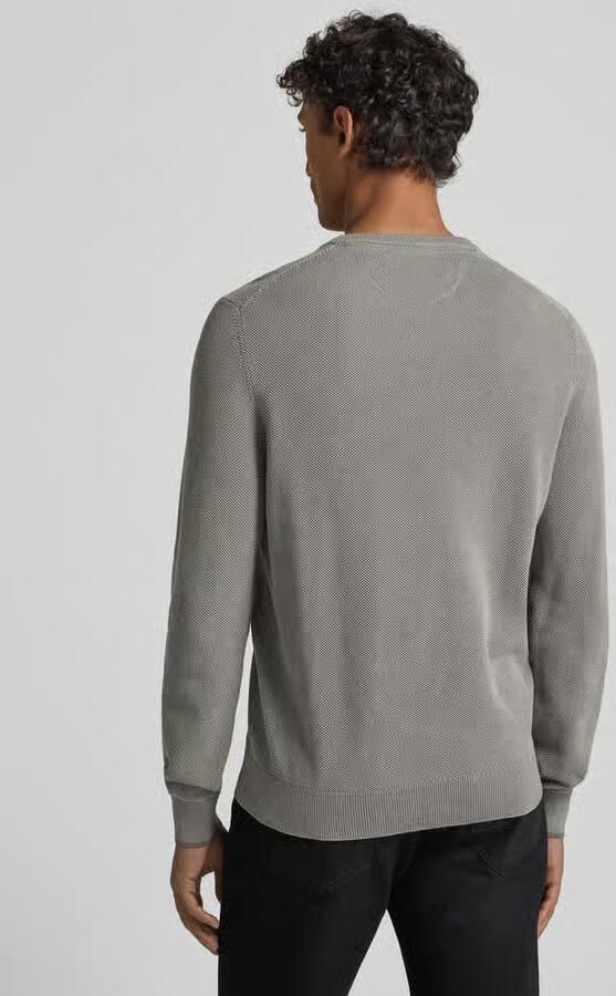 Lerros gebreide pullover met labelstitching