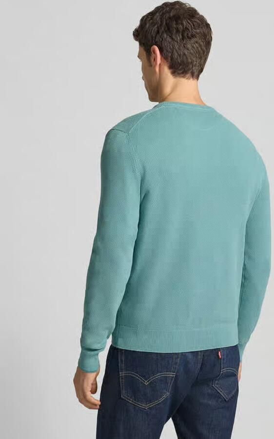 Lerros Gebreide pullover met labelstitching - Foto 3