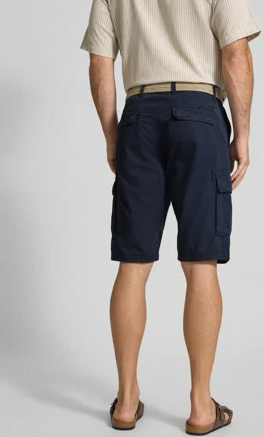 Lerros Korte regular fit cargobroek met riem - Foto 4