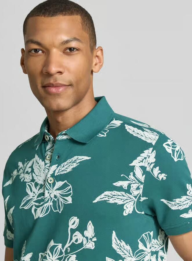 Lerros modern fit poloshirt met labeldetail