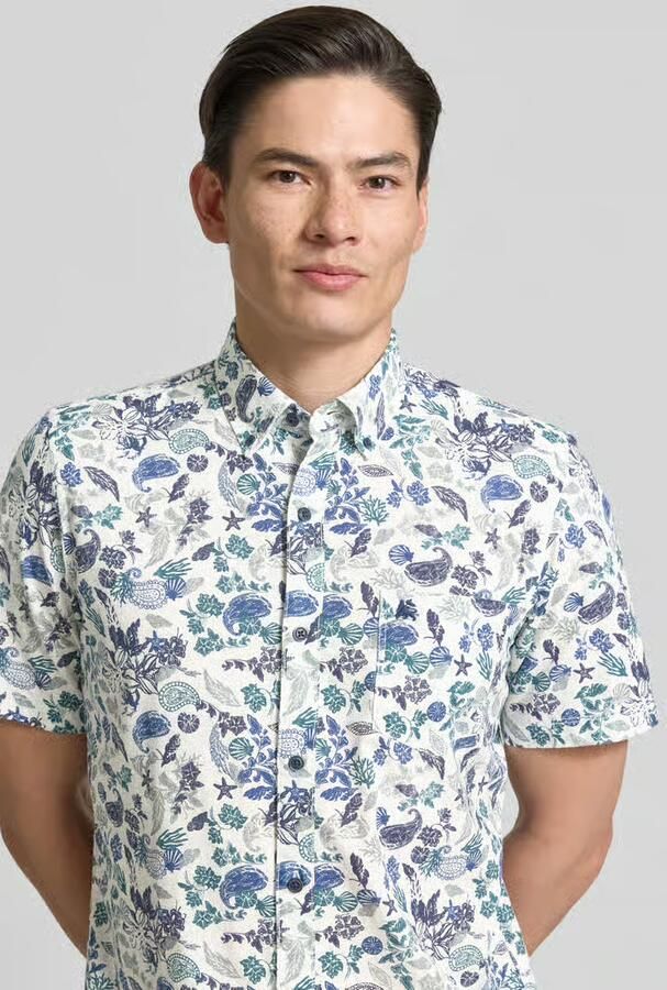 Lerros modern fit vrijetijdsoverhemd met button-downkraag