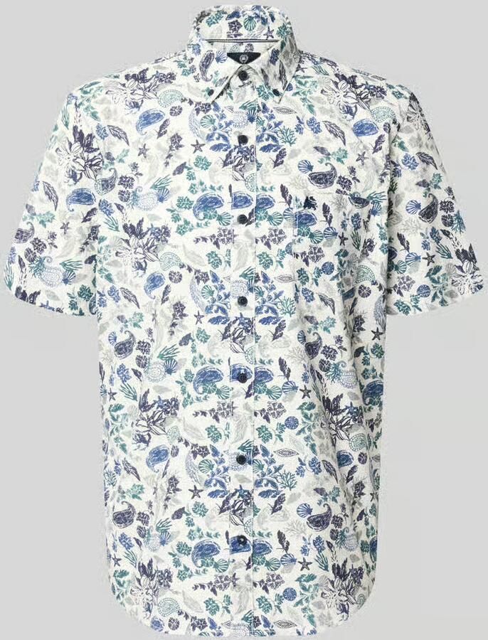Lerros modern fit vrijetijdsoverhemd met button-downkraag - Foto 2