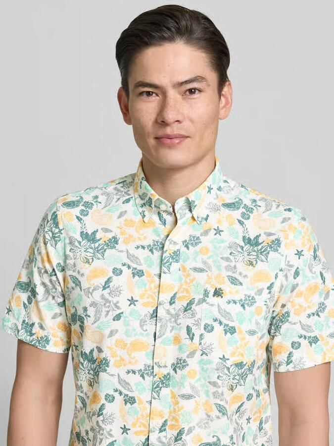 Lerros modern fit vrijetijdsoverhemd met button-downkraag