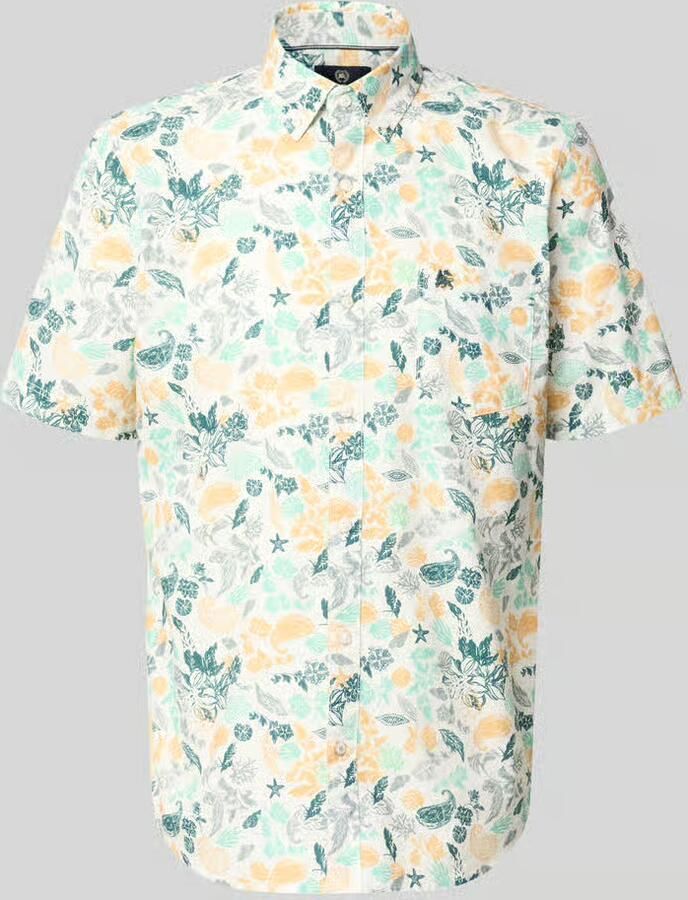 Lerros modern fit vrijetijdsoverhemd met button-downkraag - Foto 2