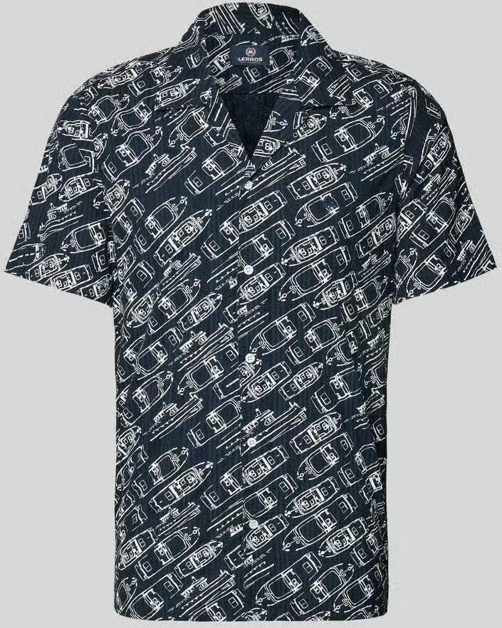 Lerros Modern fit vrijetijdsoverhemd met reverskraag - Foto 2