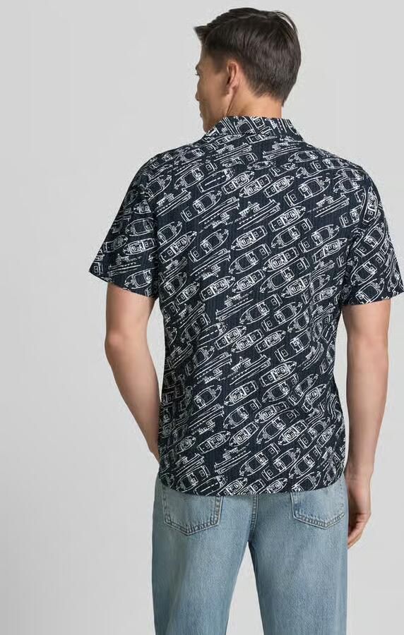 Lerros Modern fit vrijetijdsoverhemd met reverskraag - Foto 2