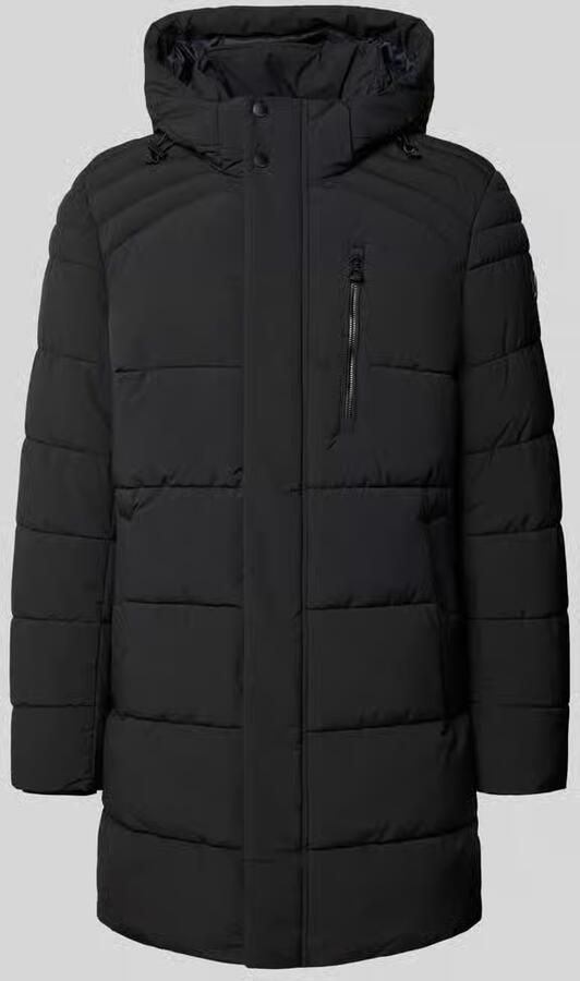 Lerros Regular fit gewatteerde mantel met capuchon