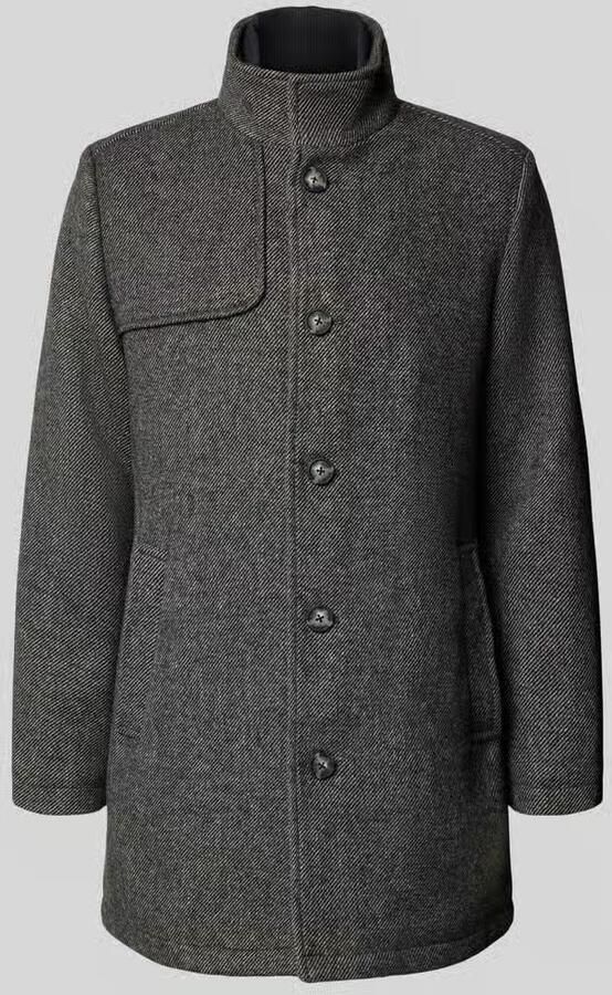 LERROS wintermantel met melée en wol basalt grey - Foto 3