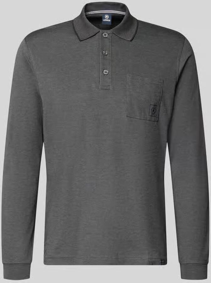 Lerros regular fit poloshirt in two-tone-uitvoering
