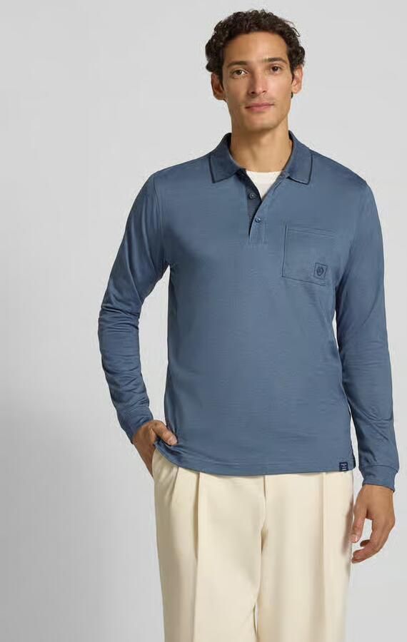 Lerros regular fit poloshirt in two-tone-uitvoering - Foto 4