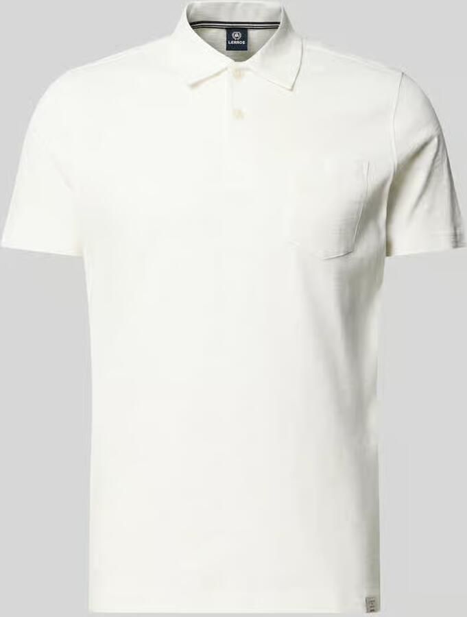 Lerros regular fit poloshirt met borstzak - Foto 2