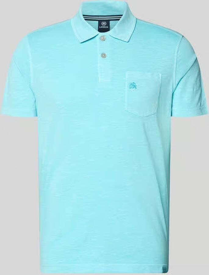 Lerros regular fit poloshirt met borstzak - Foto 4