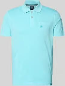 LERROS regular fit gemêleerde polo blauw - Foto 3