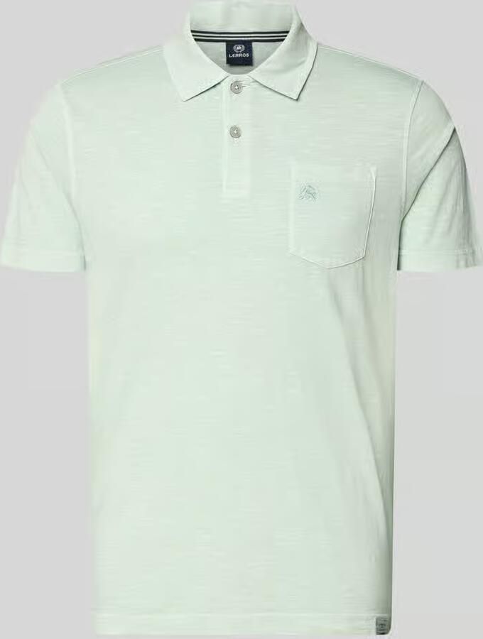 Lerros regular fit poloshirt met borstzak - Foto 2