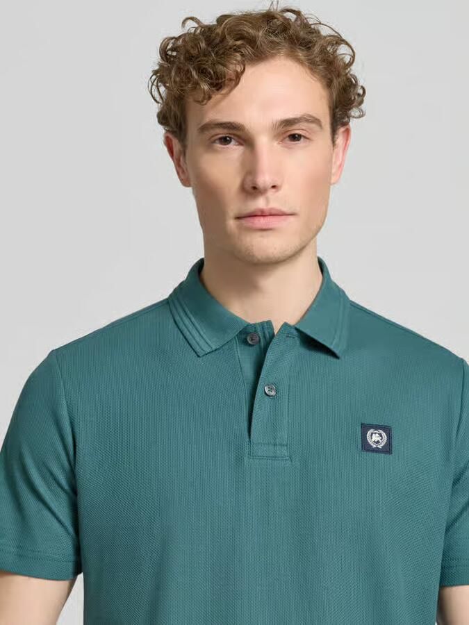 Lerros regular fit poloshirt met labeldetail en knoopsluiting - Foto 4