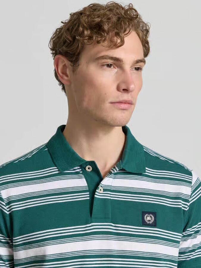 Lerros regular fit poloshirt met labelpatch - Foto 2