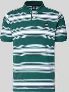 Lerros regular fit poloshirt met labelpatch