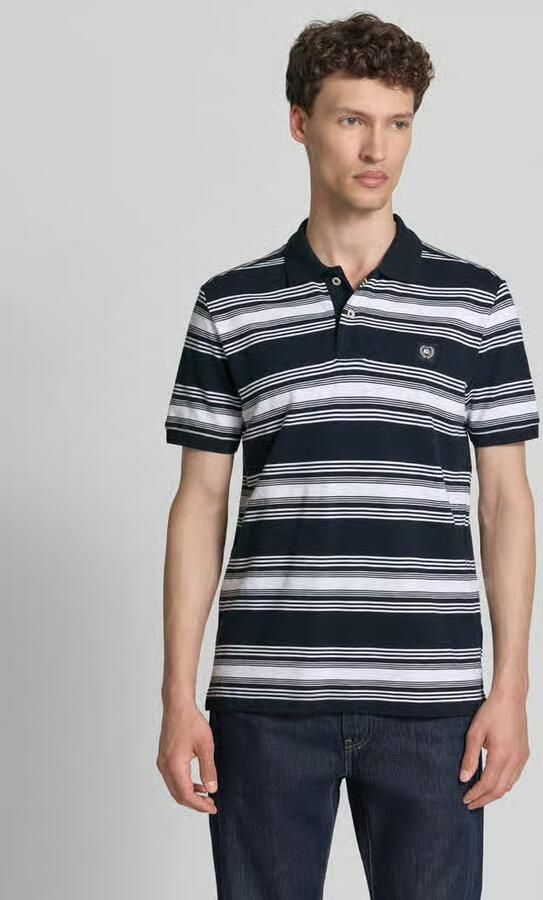 Lerros regular fit poloshirt met labelpatch - Foto 3