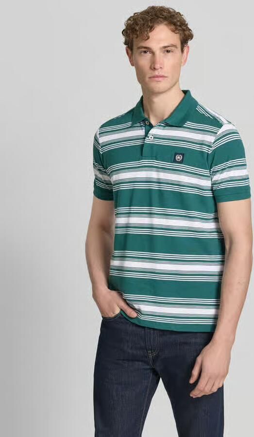 Lerros regular fit poloshirt met labelpatch - Foto 3