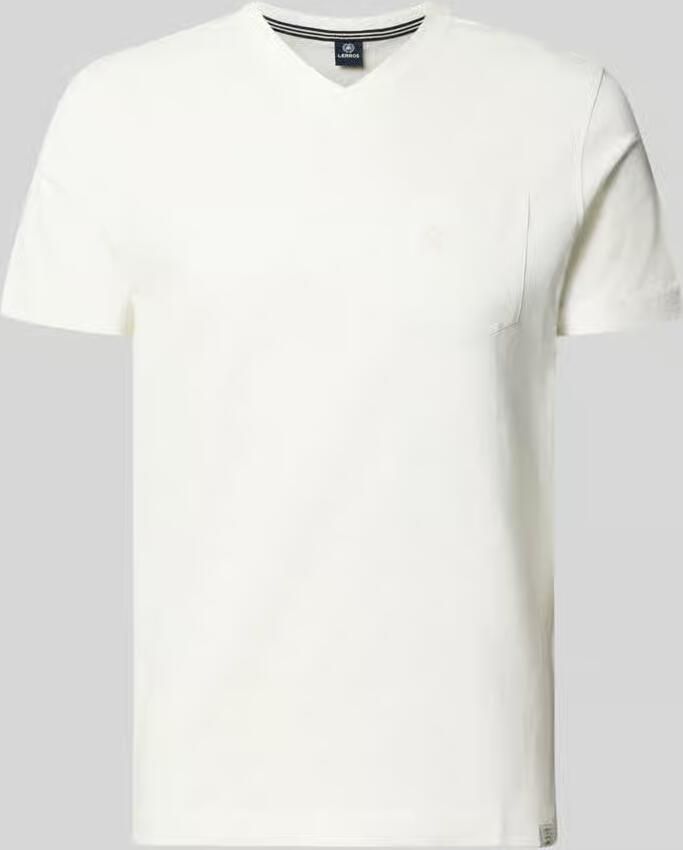 Lerros regular fit T-shirt met V-hals - Foto 2