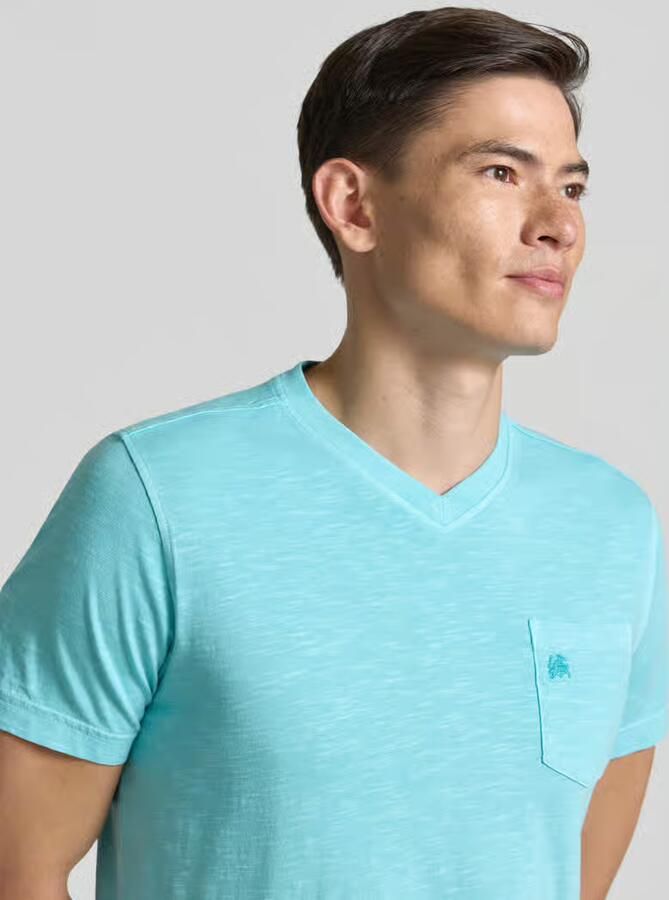 Lerros regular fit T-shirt met V-hals - Foto 3