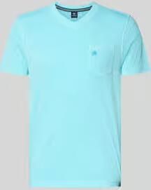 Lerros regular fit T-shirt met V-hals - Foto 3
