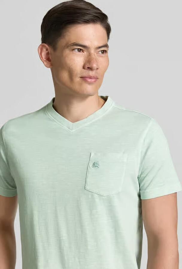 Lerros regular fit T-shirt met V-hals - Foto 3