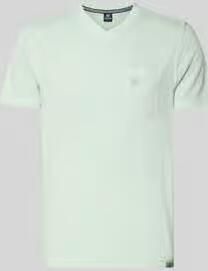 Lerros regular fit T-shirt met V-hals - Foto 3
