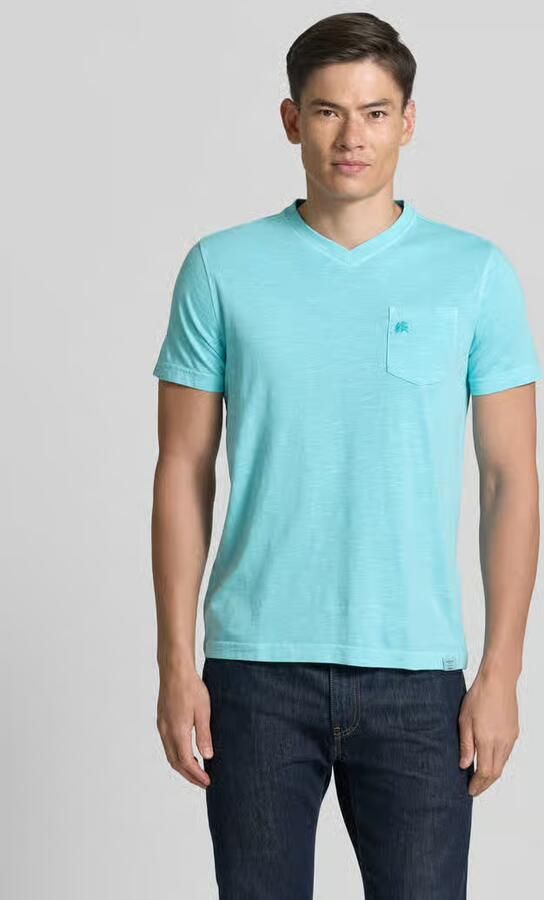Lerros regular fit T-shirt met V-hals - Foto 5