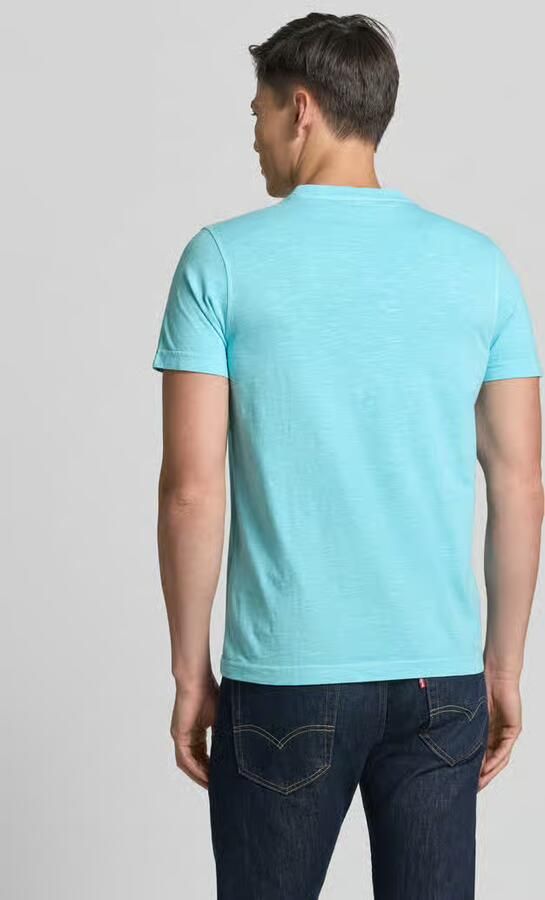 Lerros regular fit T-shirt met V-hals - Foto 4
