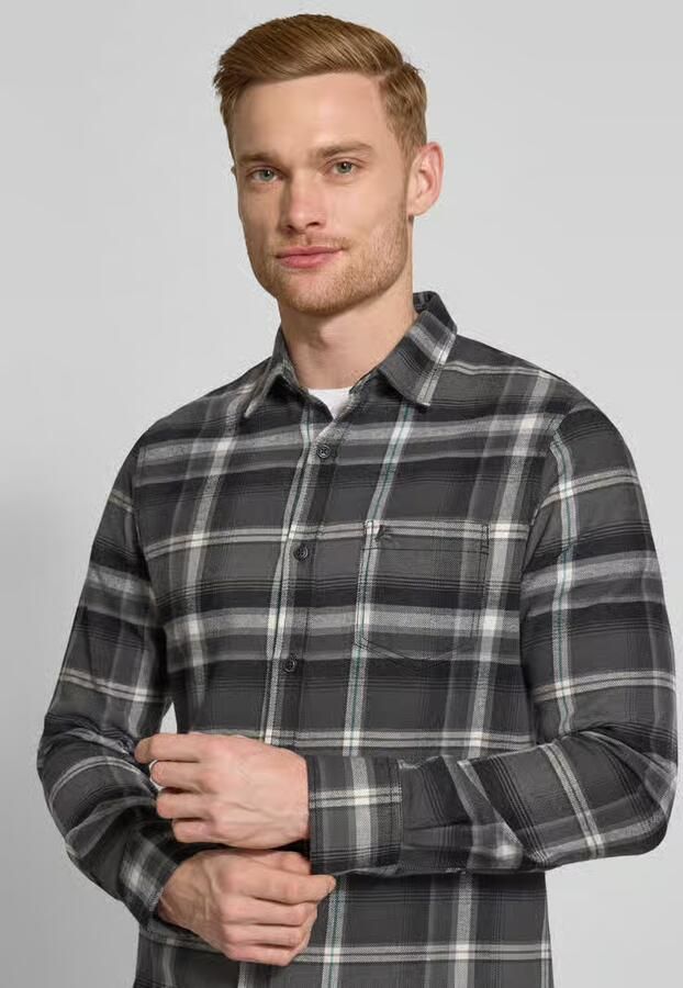 Lerros Regular fit vrijetijdsoverhemd met labelstitching