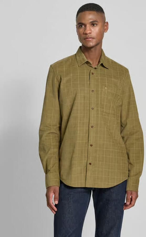 Lerros Regular fit vrijetijdsoverhemd van corduroy met kentkraag - Foto 2